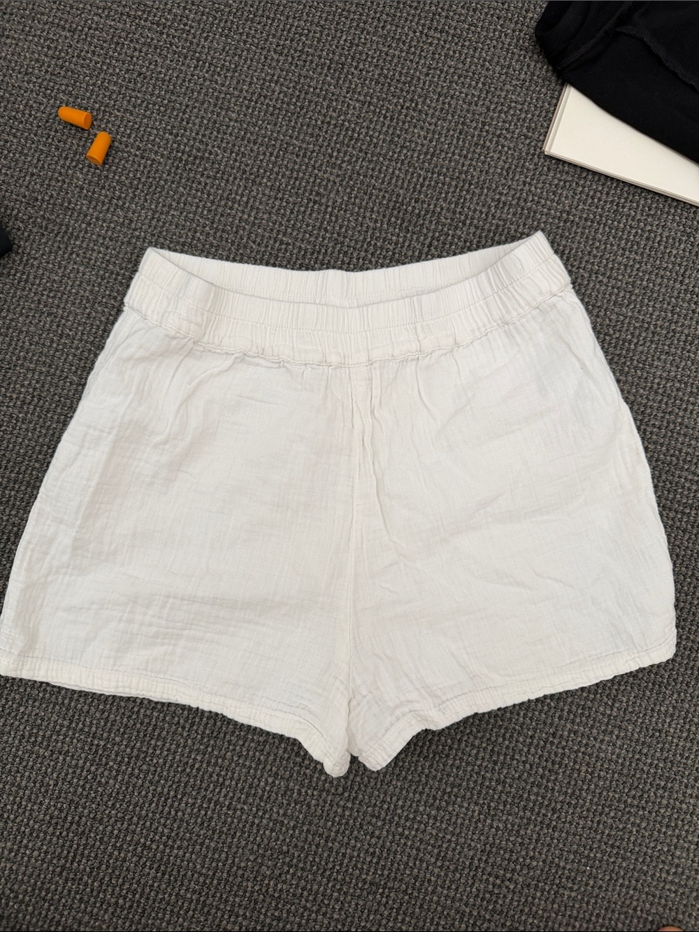 Sister Katie White Organic 100% cotton shorts Summer shorts lightweight